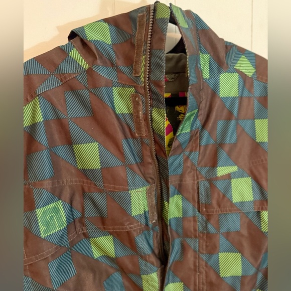 Burton DryRide Snowboarding Jacket Men's Size S Brown Green Check Polyester - Picture 13 of 13